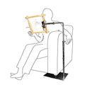 Lowery Adjustable Workstand with Side Clamp - Powder Coated Silver Grey