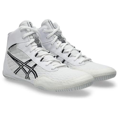 ASICS Men's MATCONTROL 4 Wrestling Shoes - White/Black, Size 10