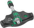 Wera Classic Solid T-Handle Screwdriver with Ratchet & Rapidaptor, 1/4"