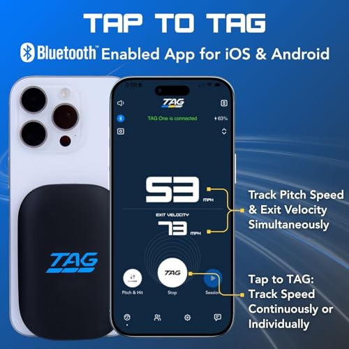 TAG ONE Portable Baseball Radar Speed Gun for Pitch & Hit - Accurate & Versatile