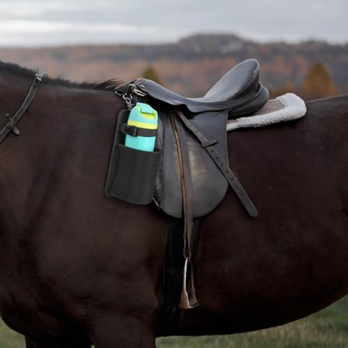 Water Bottle Holder for Horse Saddles Nylon Saddle Water Bottle Carrier with Metal Clip
