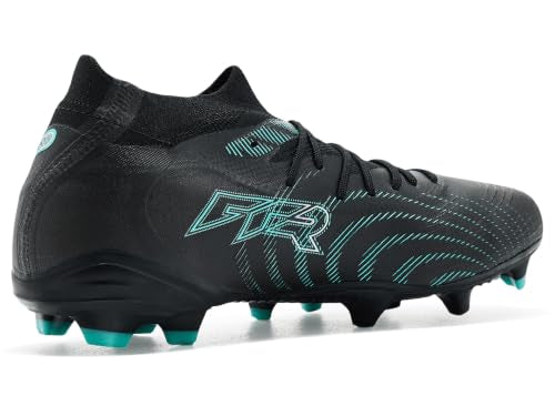 Soccer Cleats for Men - Future 9 Match Firm Ground & Artificial Turf - Red / Black/Intense Mint/Puma White - Size 9