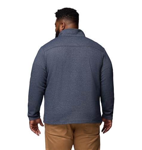 Columbia Men’s Great Hart Mountain III Half Zip Pullover - Big & Tall, Heather Navy