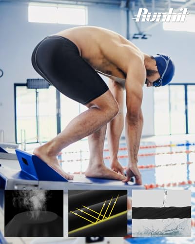 Men's Swim Jammers - Competitive Racing Swimwear Quick Dry UPF 50+ Navy Blue Medium