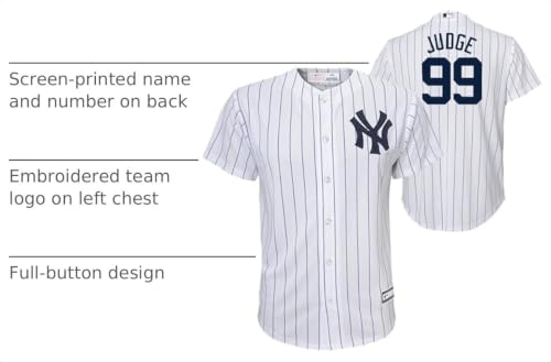 Aaron Judge Yankees Kids MLB White Home Player Jersey 5-6 Size