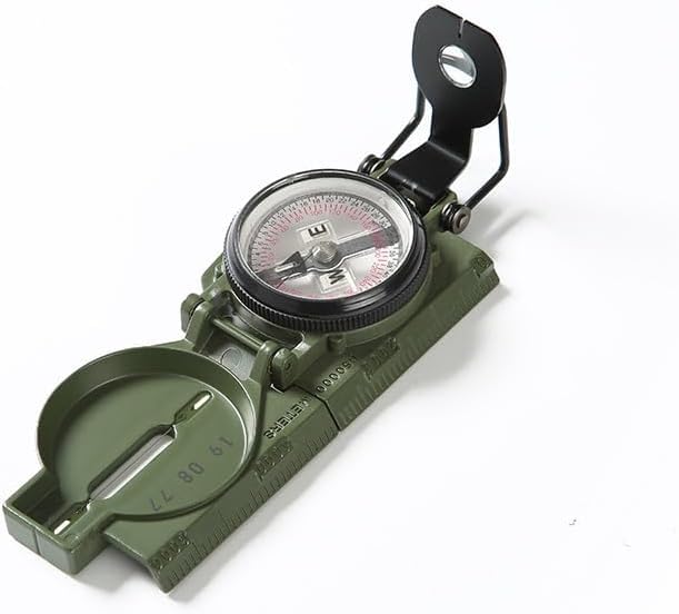 Waterproof Military-Grade Lensatic Compass for Hiking Camping Navigation