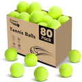80 Pack Pressureless Tennis Balls for Dogs & Training - Durable & Portable