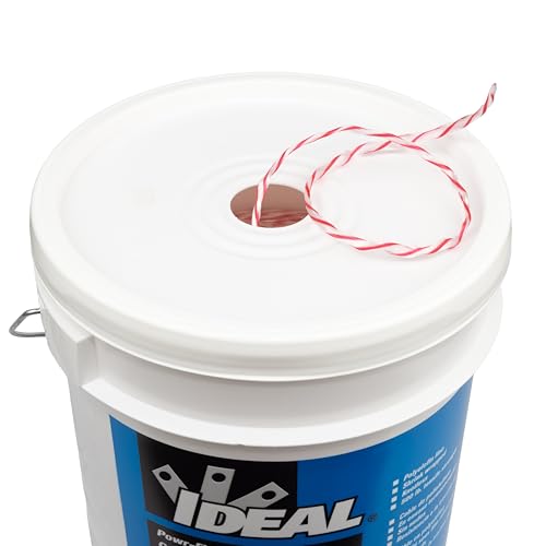 Extra Heavy-Duty 2200 ft Pull Line for Wire & Cable Installation - 500 lb Tensile, Blue Tracer, White