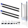 Trampoline Replacement Net Poles Set for 10-16 ft Frames with Foam Covers