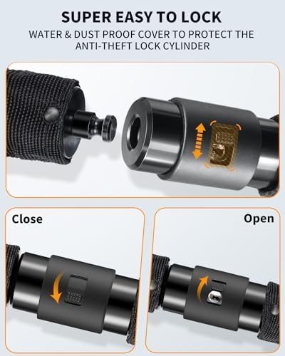 Sportneer Bike Lock - 8mm Thick High-Security Anti-Theft Chain Lock | 3.2/4ft Heavy-Duty with 2 Keys