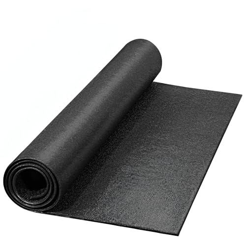 HULKFIT 1/4-Inch High Density Equipment Floor Mat - 96 x 48 Inches Non-Slip Gym Protection Pad