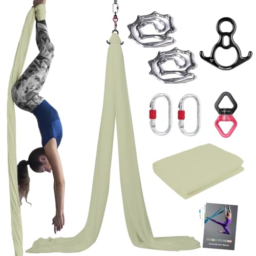 Aerial Silks Kit with SGS & CE Certification - 9 Yards, Budgreen Variation