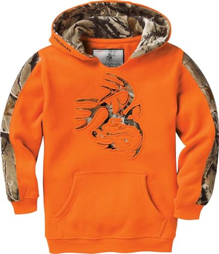 Legendary Whitetails Kids' Camo Hoodie Pullover Sweatshirt X-Large - Inferno