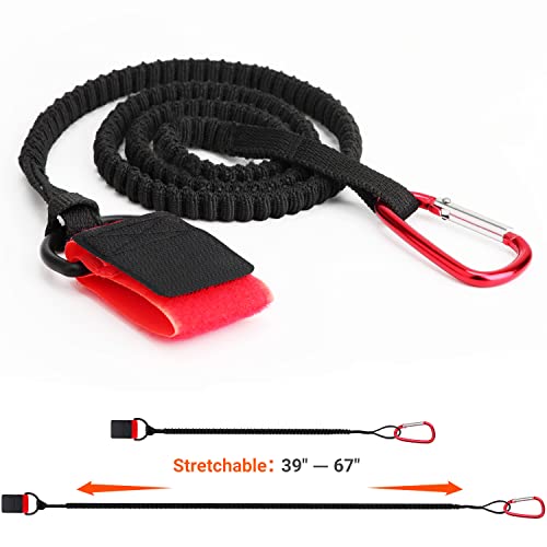 2 Pack Kayak Paddle Leash with Gel Grip for Secure Paddling & Fishing Rods - Boncas