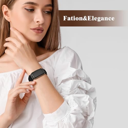 Black & Light Gray 16mm Nylon Stretchy Bands for Fitness Trackers - Compatible with HM08, D26, Slim Models