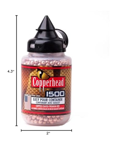 Crosman 737 Copperhead BB's 1500 Count, 4 Pack of 1500
