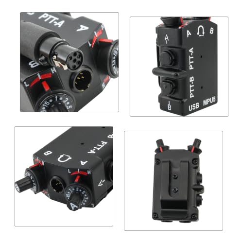 HEARFALCOM Tactical Headset Adapter for MPU5 Dual PTT with Black Finish