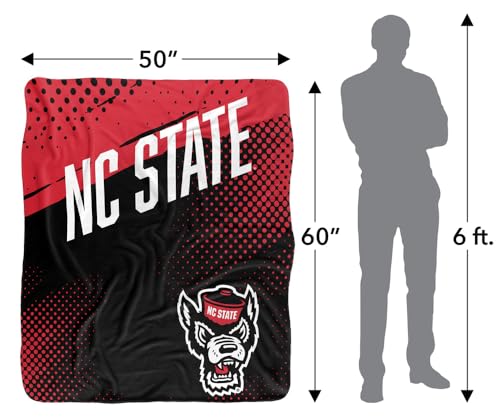 North Carolina State University Fan Zone Throw Blanket 50x60 Sherpa Touch