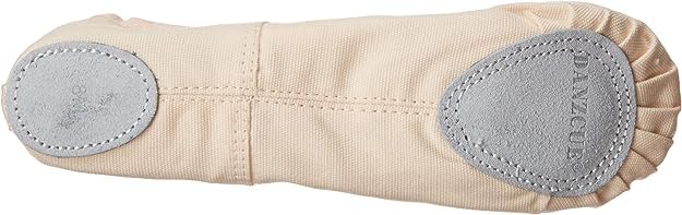 Adult Canvas and Leather Ballet Shoes - Pink, Size 7 - Danzcue