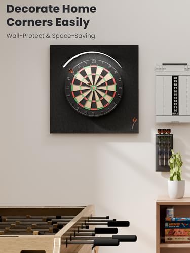 Fluxynara Foldable Felt Dart Board Wall Protector Square Black - 23.62 Inch