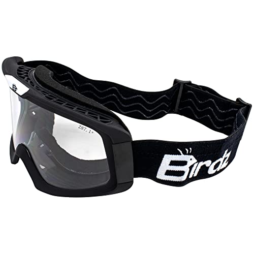 Pelican Black Fitover Padded ATV Motorcycle Goggles with Clear Lens - Variation Black-Clear