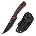 CIVIVI Carveth Fixed Blade Knife Orange Handle 3.59" AEB-L Steel Sheath