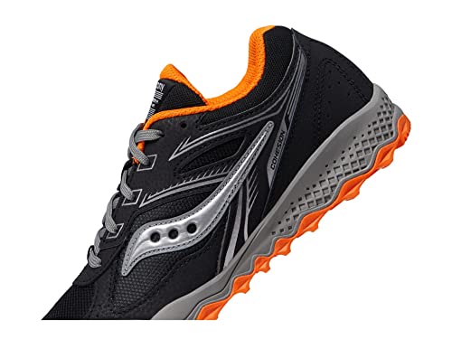 Saucony Unisex-Child Cohesion Tr14 Running Sneakers 2 Wide Black/Orange