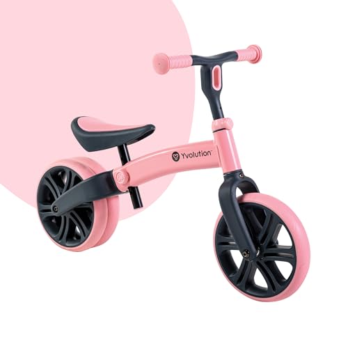 Pink Yvolution Y Velo Junior 9-Inch Balance Bike for Toddlers Ages 18 Months-3 Years