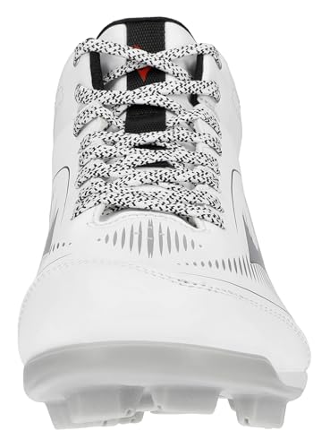 Men's Cushionrevo Diamond Mid TPU Spikes - White Black, Size 7