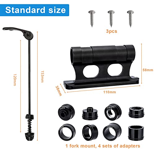 Brown Aluminum Bike Fork Mount Block for Storage & Transport