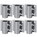 6 Pack Heavy Duty Dock Side Leg Pipe Holders - Galvanized Steel for Floating Docks
