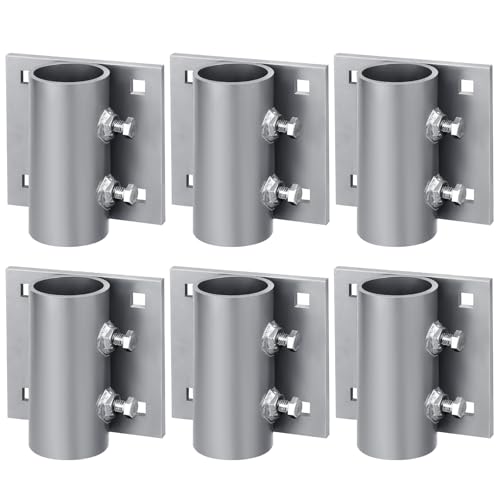 6 Pack Heavy Duty Dock Side Leg Pipe Holders - Galvanized Steel for Floating Docks