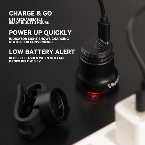 USB Rechargeable Bicycle Tail Light with COB LEDs - Waterproof Bike Rear Light