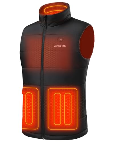 Venustas Men's USB-C Heated Vest X-Large Black - Battery Not Included