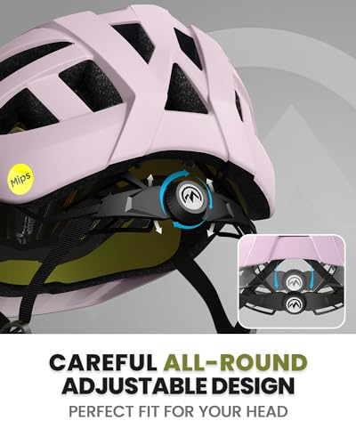 OutdoorMaster Misty Sakura MIPS Cycling Helmet for Youth & Adults - Removable Liners & Ventilation