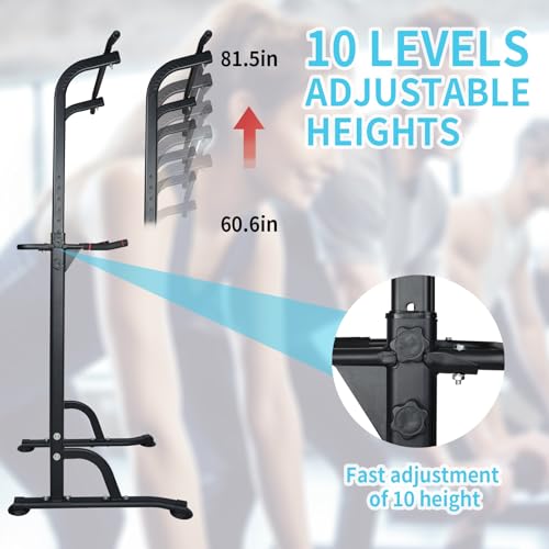 LSKSSNG Adjustable Pull Up & Dip Station - Multi-Function Home Gym Equipment