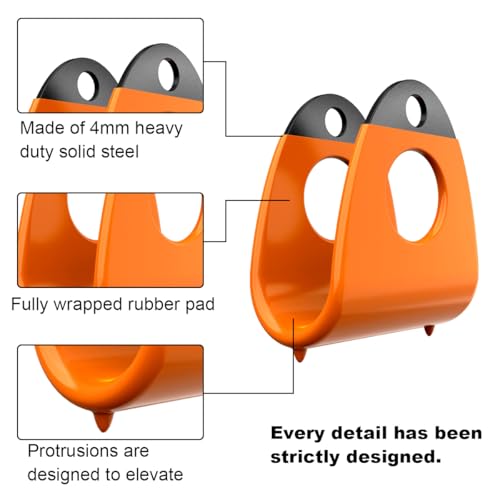 Orange 2-Pack Landmine Attachment for Barbell & Dumbbell Conversion - Versatile Gym Accessory