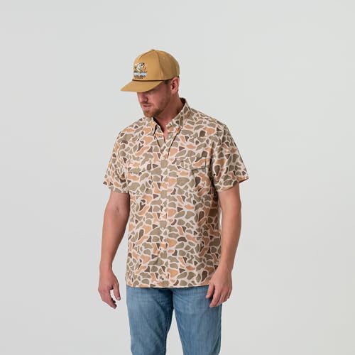 Men's Performance Western Shirt Large Venado Camo - Pearl Snap Quick Dry Stretch