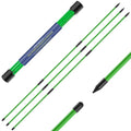 Golf Alignment Sticks Set - 2 Pack 48 Inch Swing & Putting Aid with Green Variation