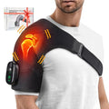 FAMILY HEALTH Cordless Shoulder Heating Pad & Massager - Black, Rechargeable, Vibration & Heat