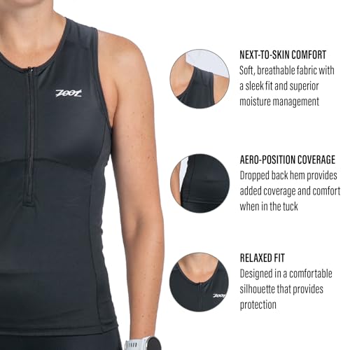 Zoot Women's Core Tri Tank Top - Medium Jet Black Activewear