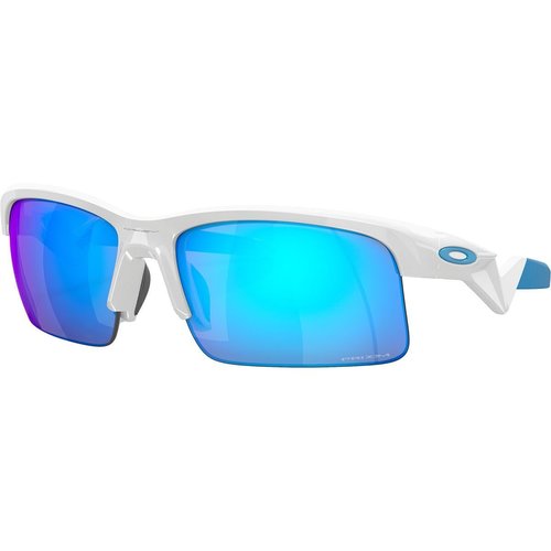 Oakley Youth OJ9013 Capacitor Sunglasses, Polished White/Prizm Sapphire, 63 mm