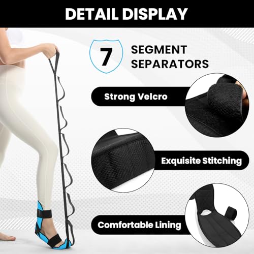 Foot and Calf Stretcher for Plantar Fasciitis Relief Black - Foot Rocker with Yoga Strap