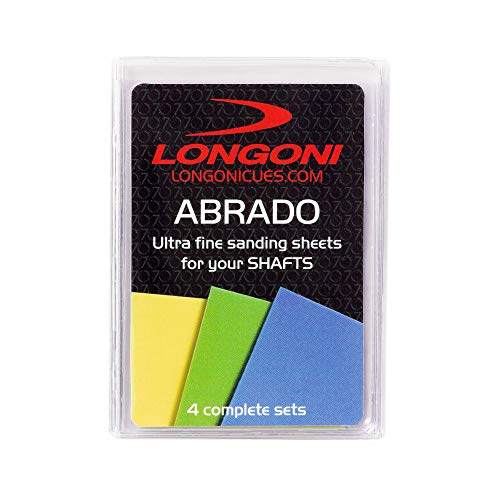 Ultra Fine Sanding Sheets for Billiard Cue Shafts - 3 Grades, Reusable, Made in Italy