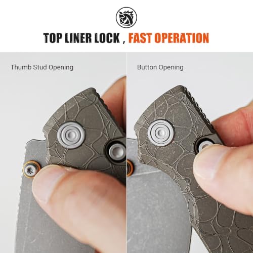 Vosteed Porcupine TiSlim™ Knife - 3.04" S90V Blade, Titanium Handle, Acid Wash Copper