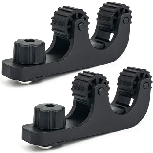Kayak Paddle Holder Mount - 2 Pack Adjustable Track Accessories for Kayak Fishing & Canoe