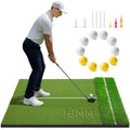 Golfguru 5' x 4' Dual Turf Golf Hitting Mat with Alignment Aid - Standard 16mm