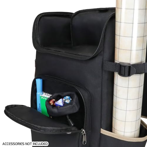 ENHANCE Designer Edition D&D Backpack Black - RPG Travel Bag with Miniatures & Book Storage