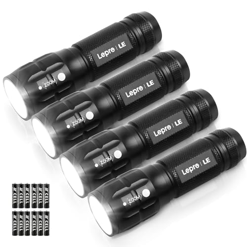 LED Flashlight Waterproof Focus Light Black - Portable Handheld Torch