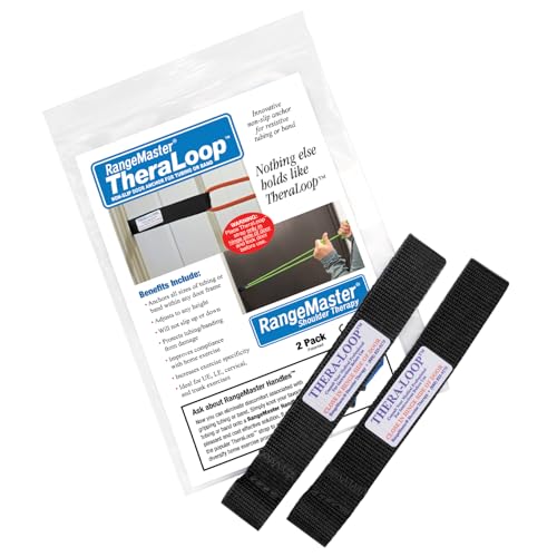 Resistance Band Door Anchor - Non-Slip, Adjustable for Physical Therapy & Exercise - 2 Pack Black